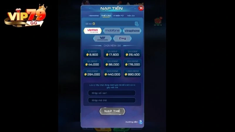 Phương thức nạp qua thẻ cào điện thoại hạn chế rủi ro